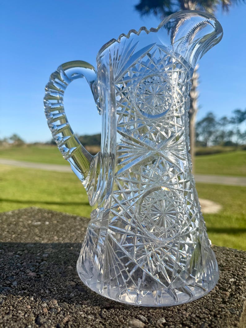 American Brilliant Cut Glass Pitchernull