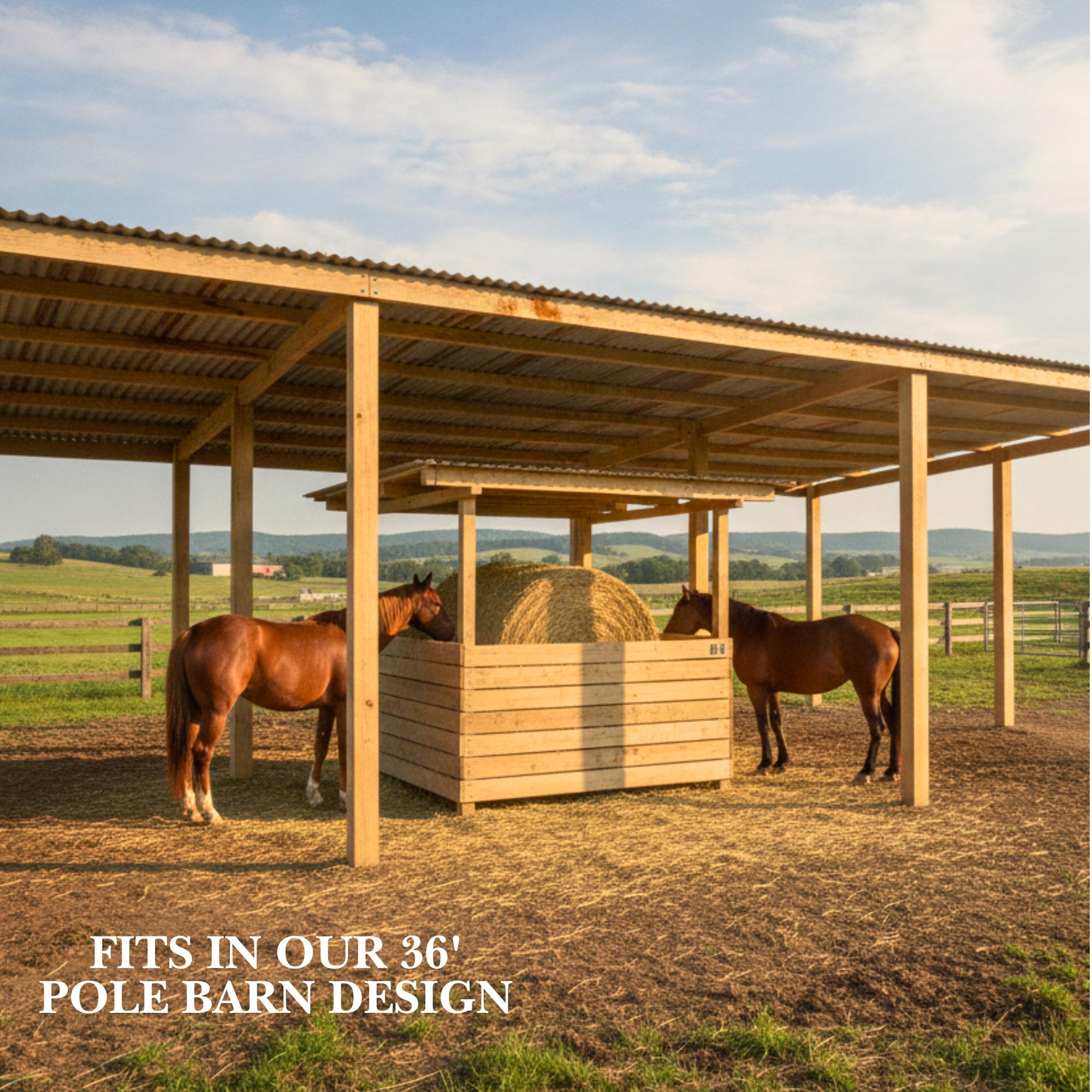 Mobile Hay Shelter Plans PDF, 6x7x7 Portable Hay Storage with Swing Door & Tractor Access image 2