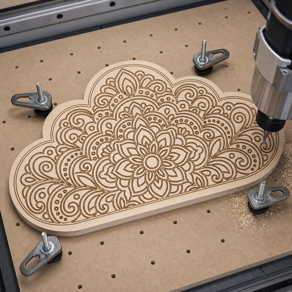 Cloud Nursery Cloud Wall Decor Cut File Set SVG DXF Bundle, 4 CNC Cut Files for Laser, Router, Glowforge, Cricut image 3