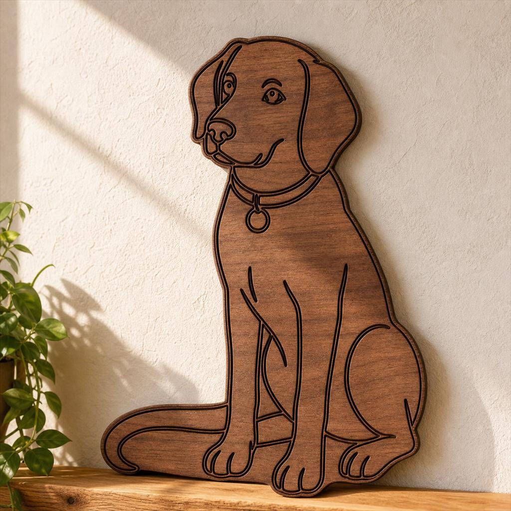 Dog SVG DXF Bundle, 4 CNC Cut Files for Laser, Router, Glowforge, Cricut