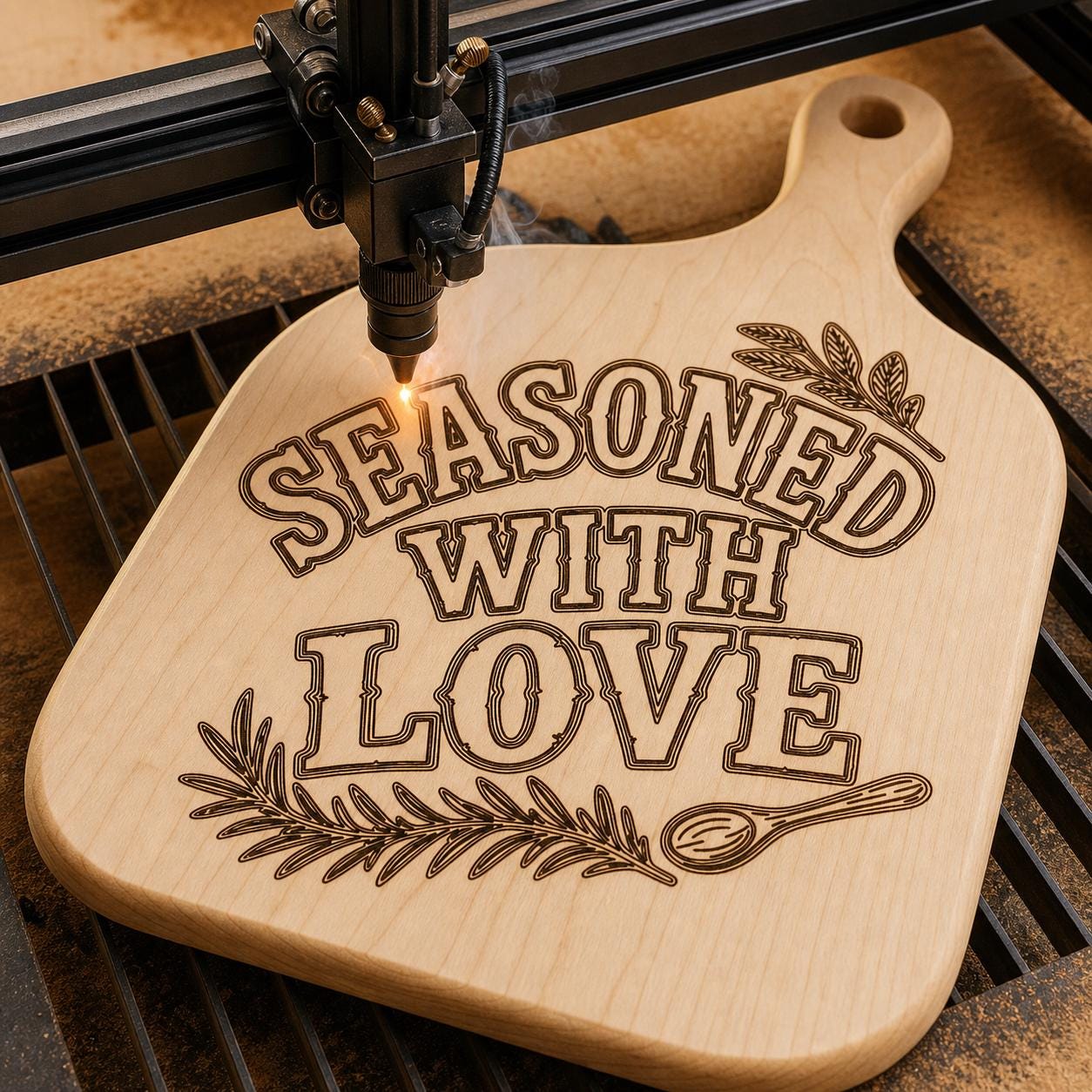 Cutting Board Quote SVG DXF Bundle, 4 Funny Kitchen CNC Designs for Magnets, Stickers, Oven Mitts