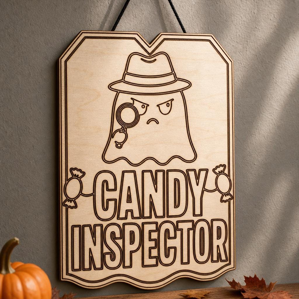 Funny Haunted Sign SVG DXF Bundle, 4 CNC Laser Cut Files