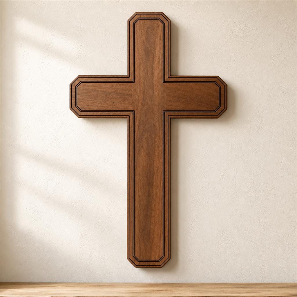 Wall Cross SVG DXF Bundle, CNC Router and Laser Cut Wood Cross Files image 6