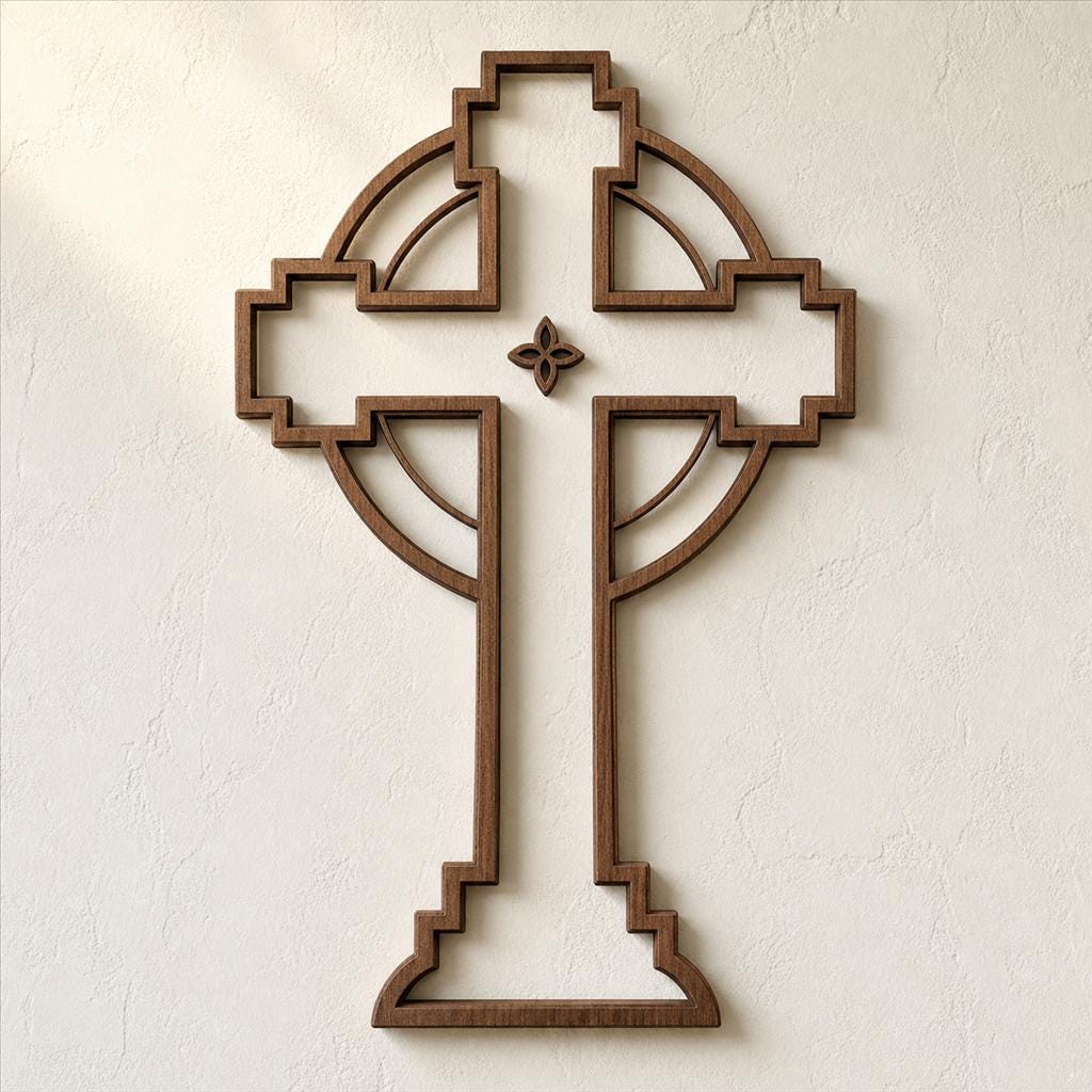 Wall Cross SVG DXF Bundle, 4 CNC Cut Files for Laser, Router, Glowforge, Cricut image 6