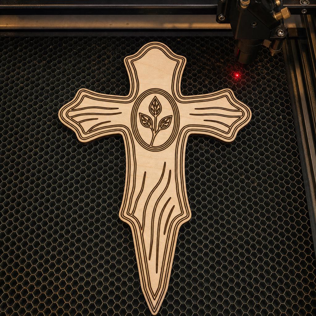 Memorial Cross SVG DXF Bundle, 4 CNC Cut Files for Laser, Router, Glowforge, Cricut image 4