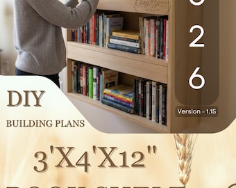 DIY-boekenplankplannen + STL-bestand: eenvoudig te bouwen, beginnersvriendelijk (digitale download)