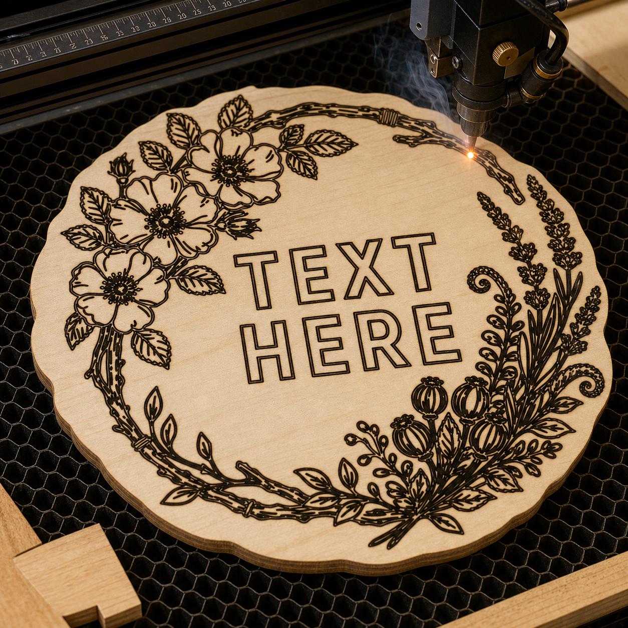 Floral Wall Art SVG DXF Bundle, 4 CNC Cut Files for Laser, Router, Glowforge, Cricut image 2