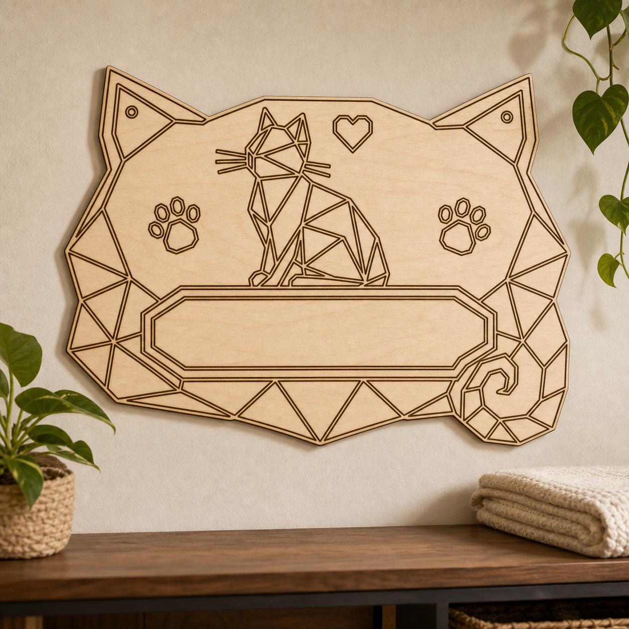 Cat Frame Sign SVG DXF Bundle, 4 CNC Cut Files for Laser, Router, Glowforge, Cricut image 5