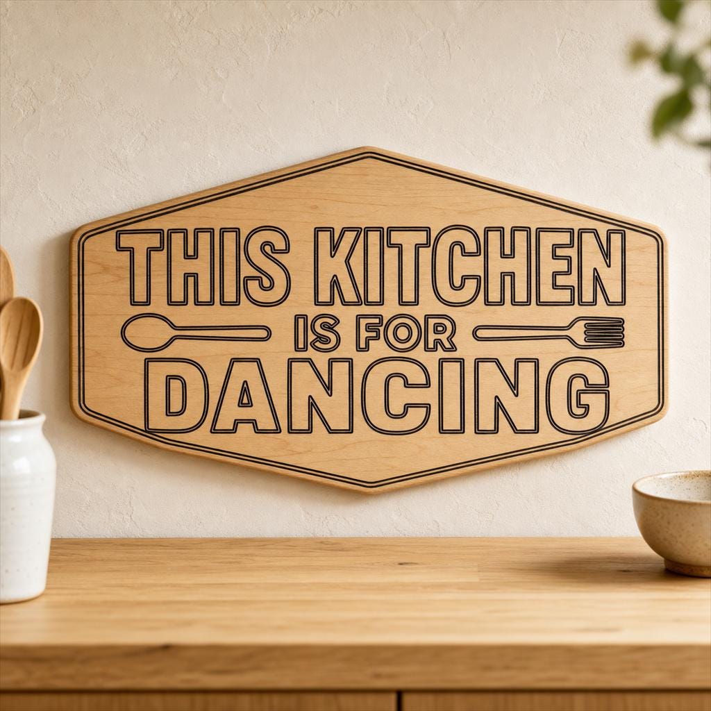 Funny Kitchen Quote Sign SVG DXF Bundle, 4 Funny Kitchen CNC Designs for Magnets, Stickers, Oven Mitts image 5