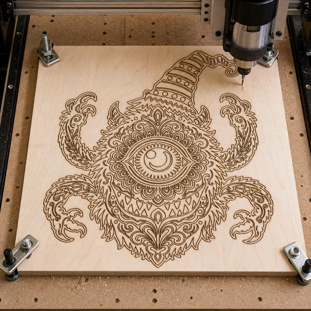 Strange Monster Portrait SVG DXF Bundle, 4 CNC Laser Cut Files image 4