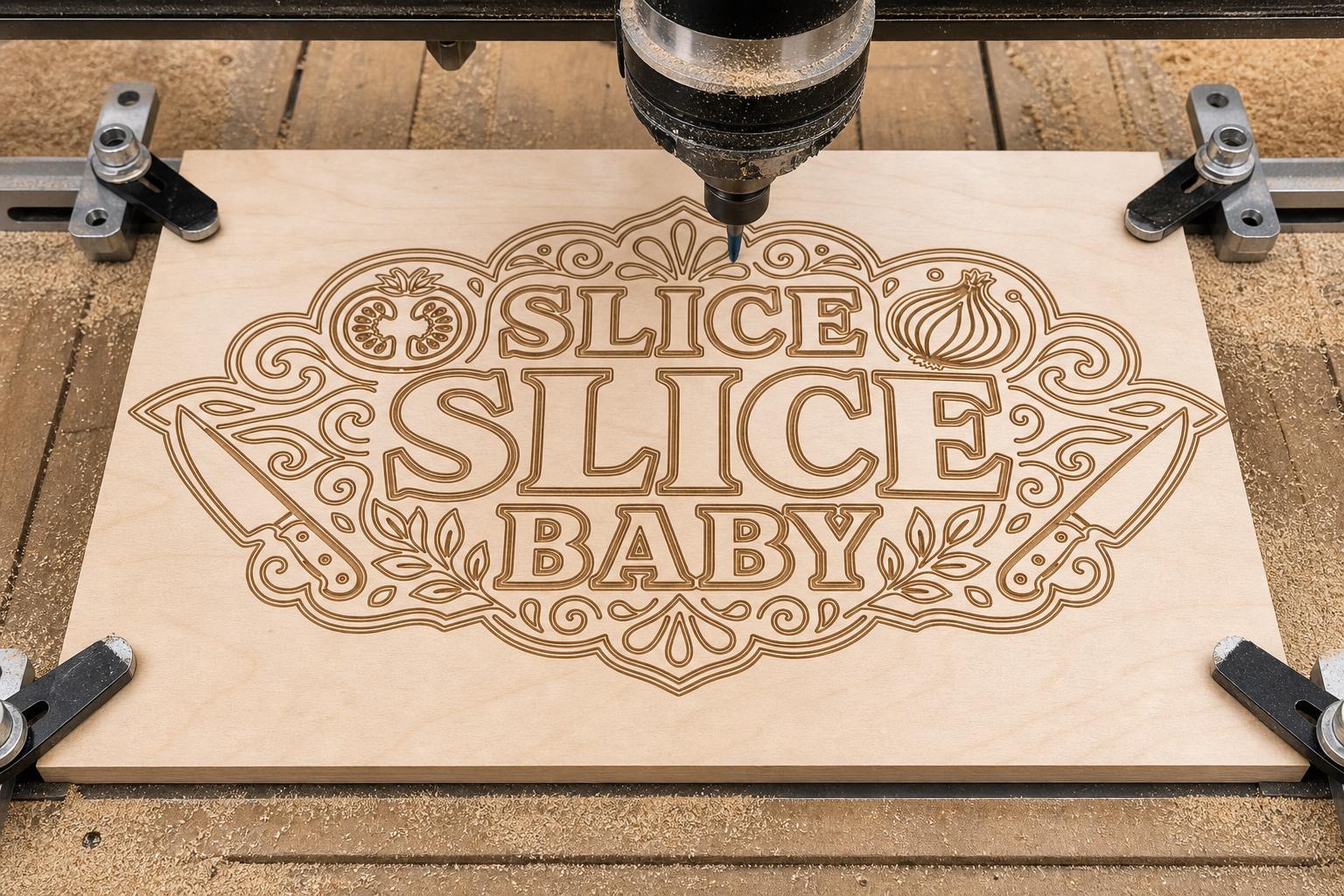 Funny Cutting Board SVG DXF Bundle, 4 Kitchen Quote Designs for Laser Engraving image 4