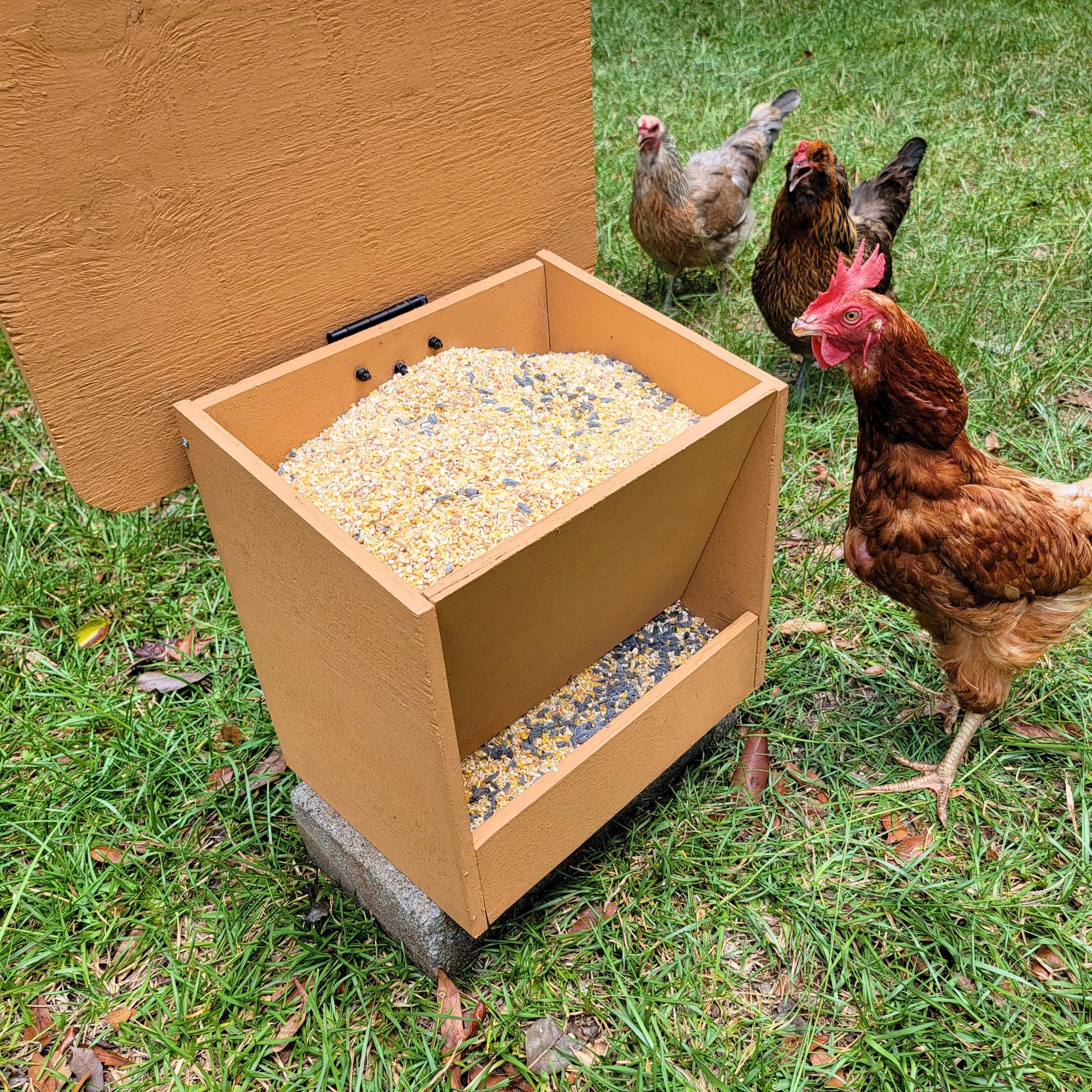 Outdoor Animal Feeder Plans, Gravity-Fed Weatherproof Design with DXF and STL Files, Digital Download