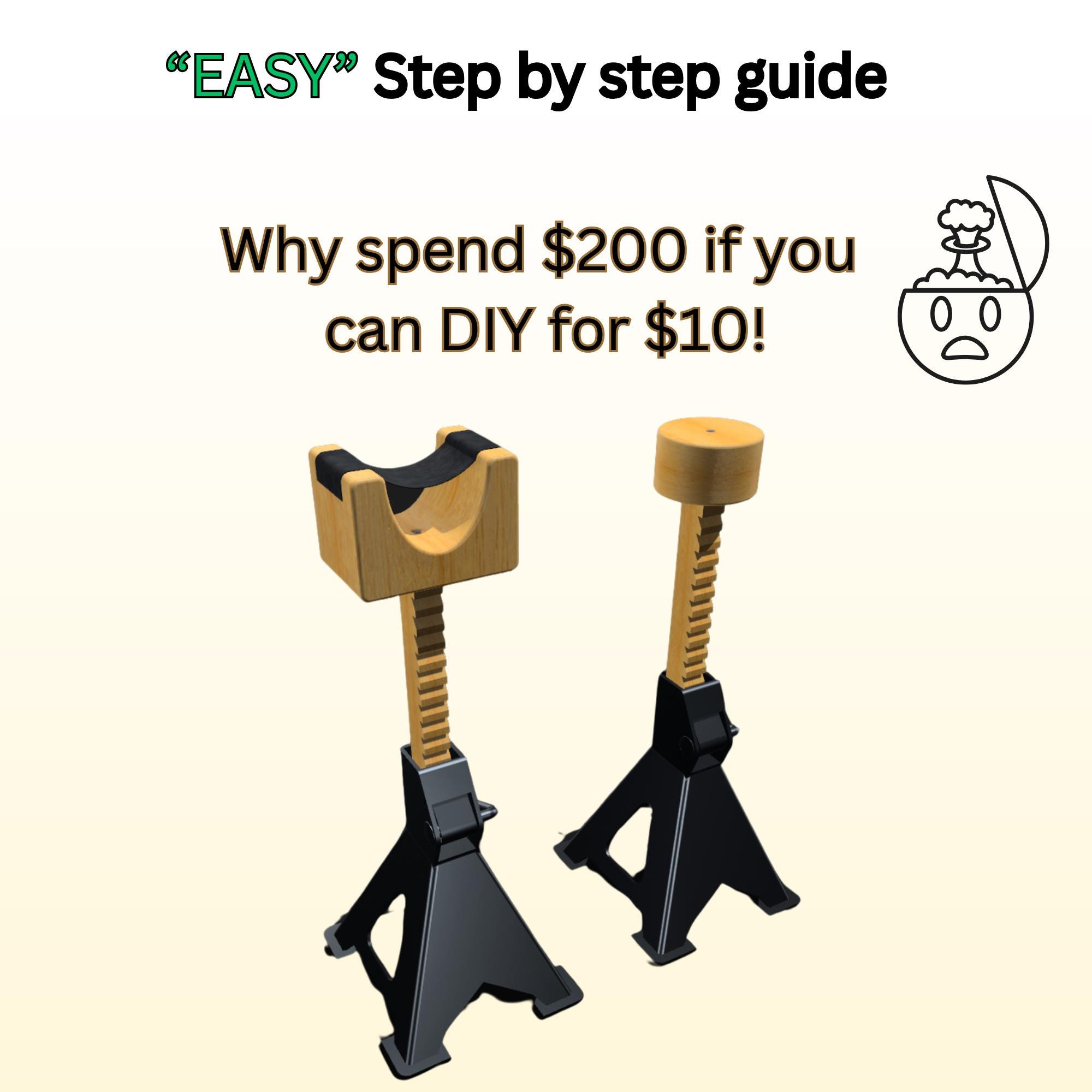 Horse Hoof Stand Insert Plans, Adjustable DIY Farrier Jack Stand, PDF Digital Download image 2