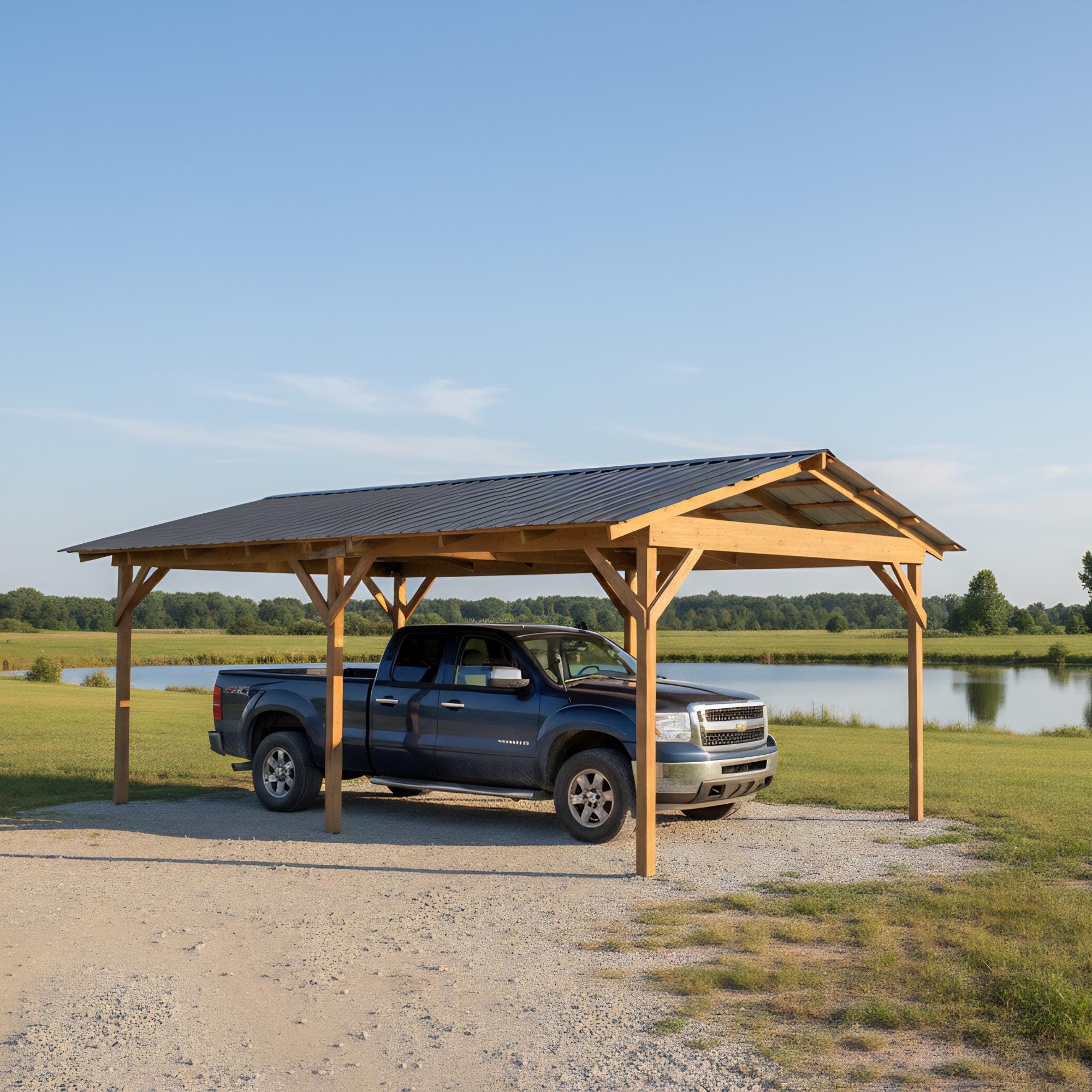 Carport Plans PDF, RV Trailer and ATV Shelter Build Guide, Budget Outdoor Storage Blueprint Download image 7