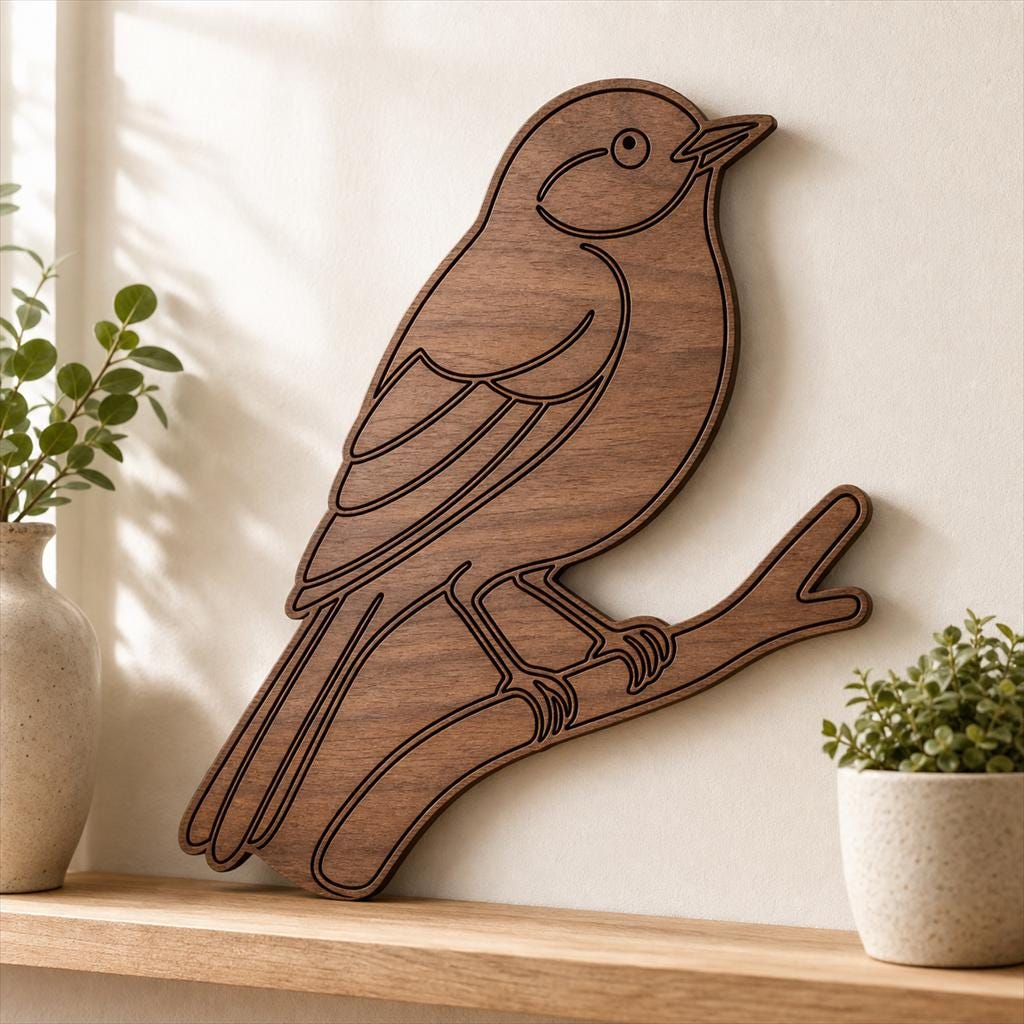 Bird SVG DXF Bundle, 4 CNC Cut Files for Laser, Router, Glowforge, Cricut image 3