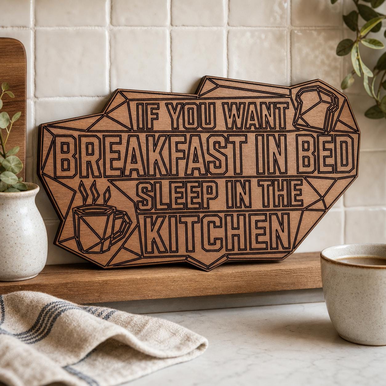 Sassy Kitchen Quote Sign SVG DXF Bundle, 4 Funny Kitchen CNC Designs for Magnets, Stickers, Oven Mitts
