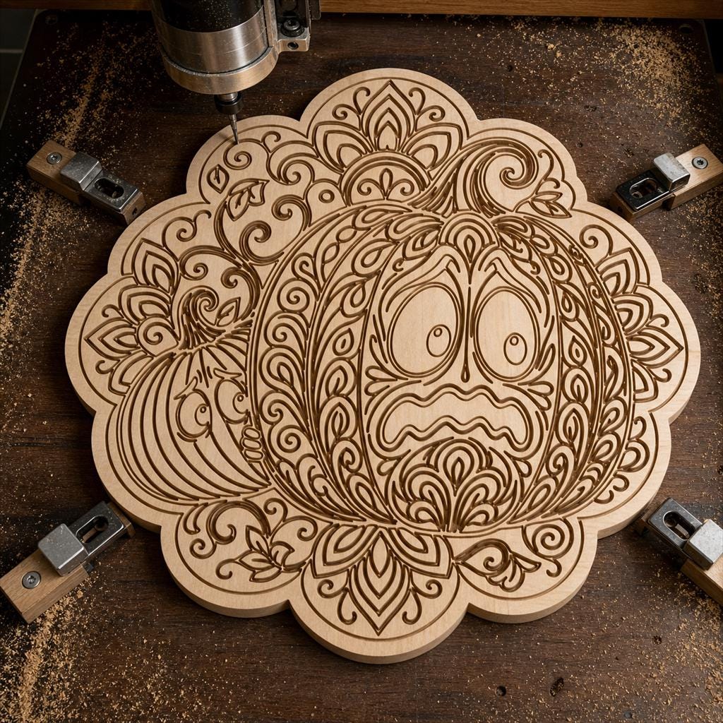 Sinister Pumpkin Nightmare SVG DXF Bundle, 4 CNC Laser Cut Files image 3