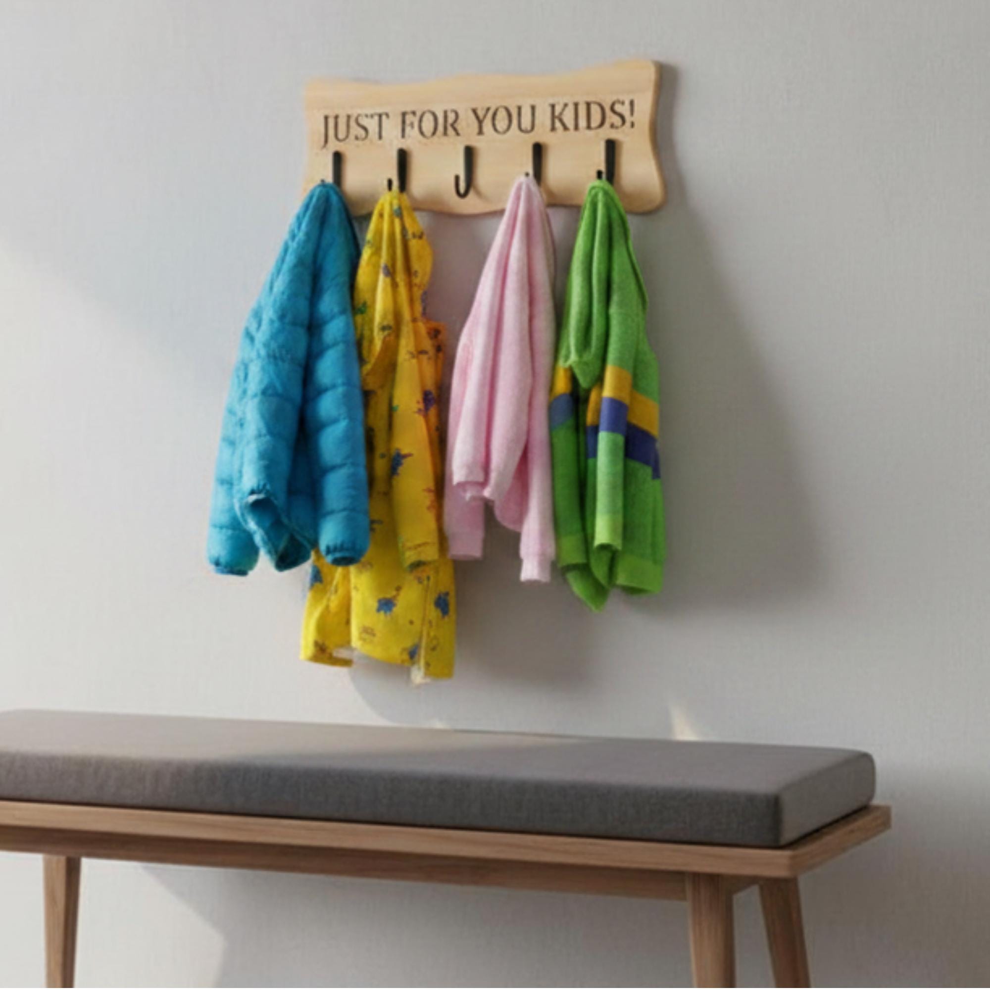 Personalized Coat Rack CNC Files – 10 Designs, Custom Name – DXF & STL Digital Download image 4