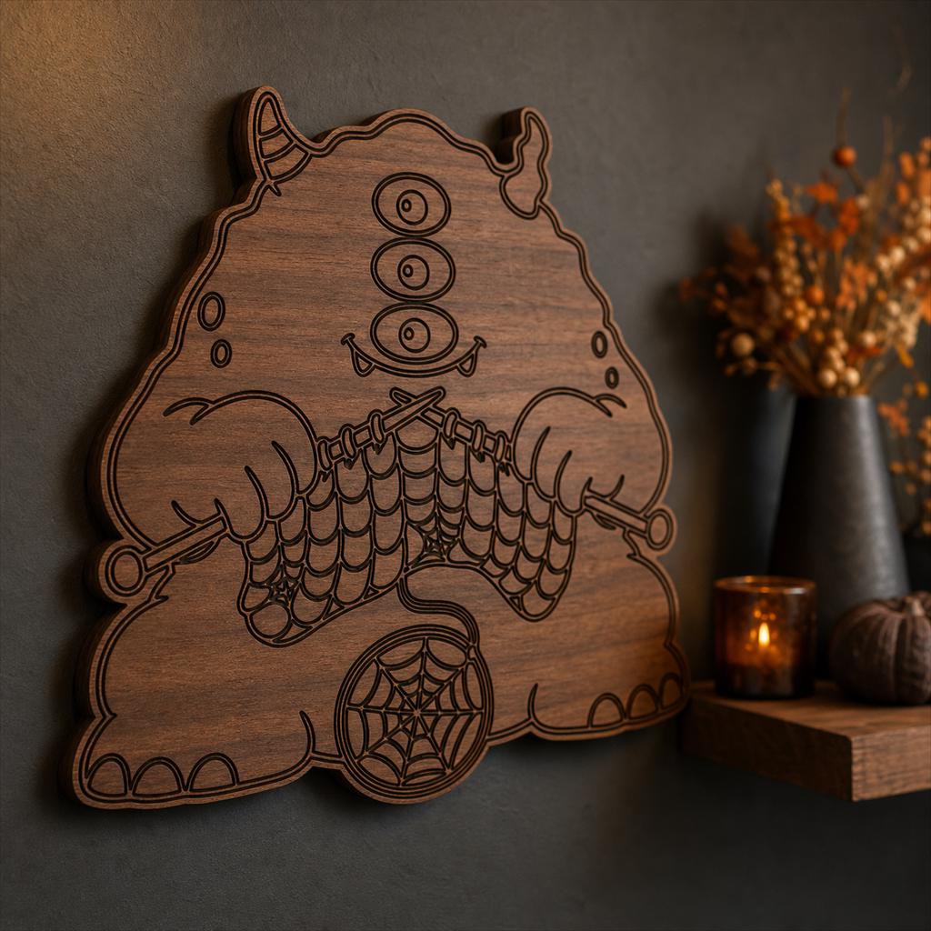 Strange Monster Portrait SVG DXF Bundle, 4 CNC Laser Cut Files