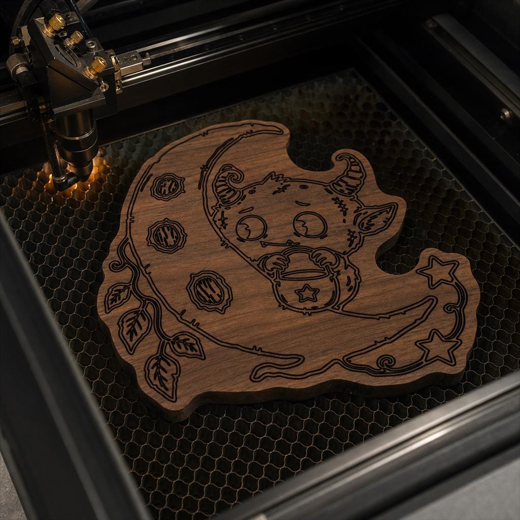 Strange Monster Portrait SVG DXF Bundle, 4 CNC Laser Cut Files