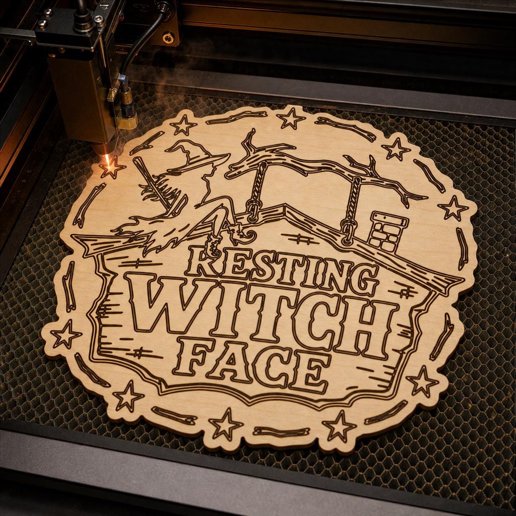 Funny Haunted Sign SVG DXF Bundle, 4 CNC Laser Cut Files image 5