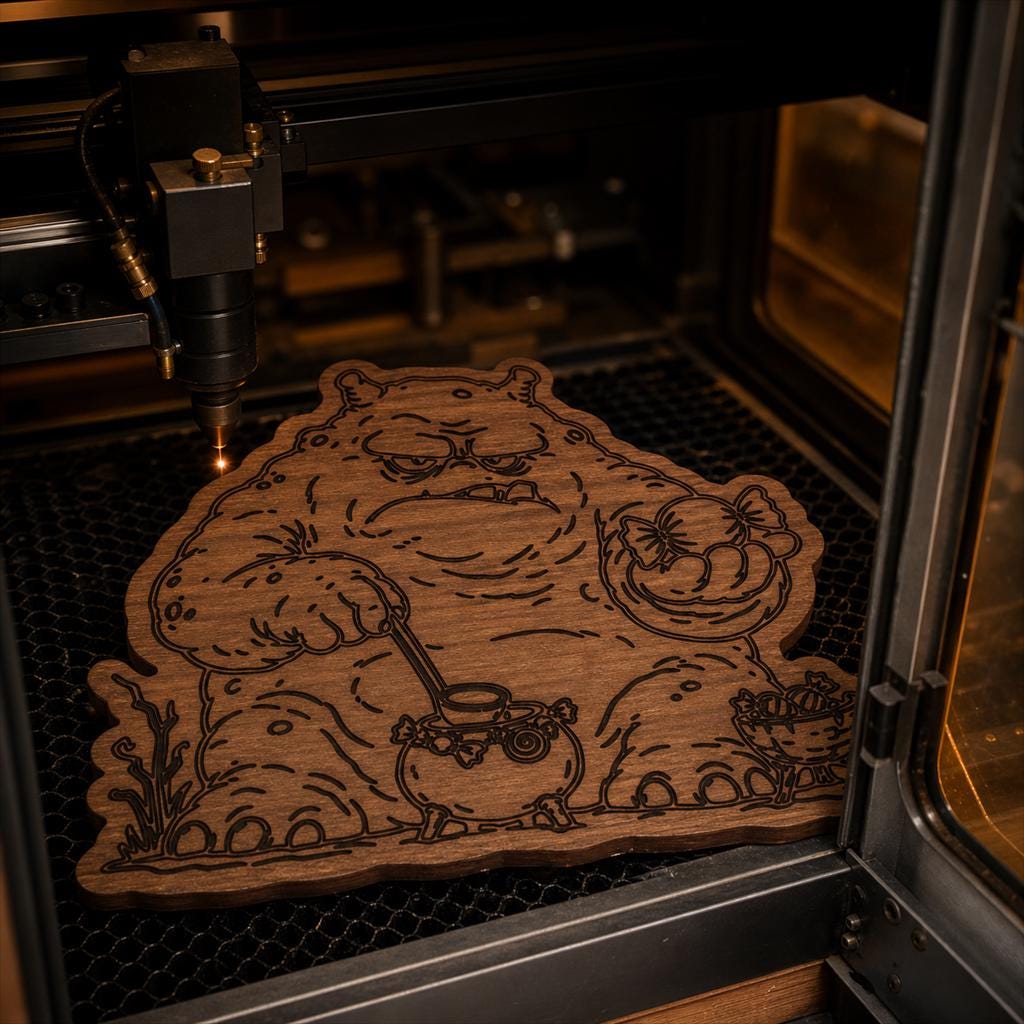Strange Monster Portrait SVG DXF Bundle, 4 CNC Laser Cut Files image 5
