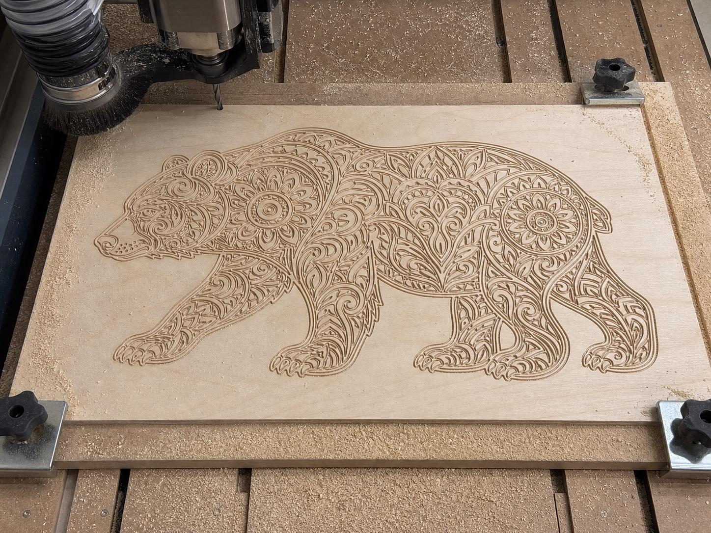 Bear SVG DXF Bundle, 4 CNC Router and Laser Cut Files image 4
