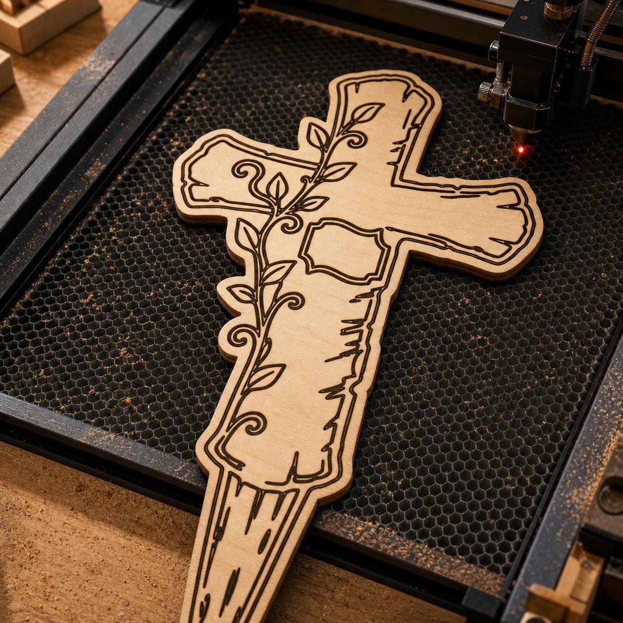 Memorial Cross SVG DXF Bundle, 4 CNC Cut Files for Laser, Router, Glowforge, Cricut image 5