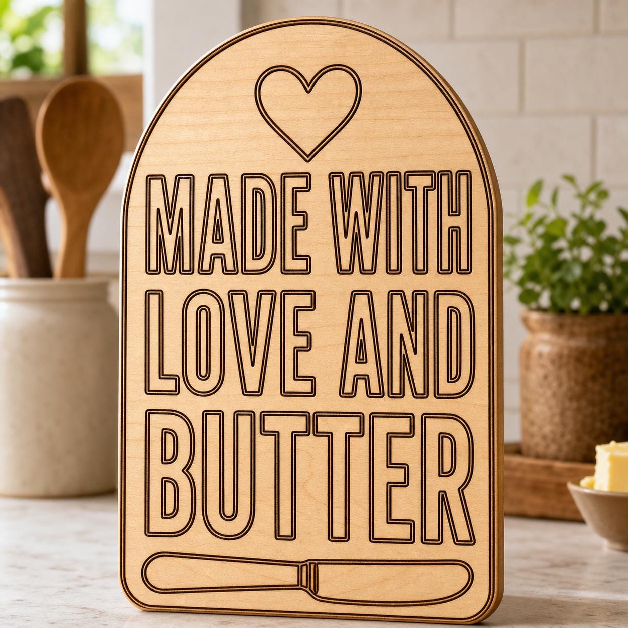 Cutting Board Quote SVG DXF Bundle, 4 Funny Kitchen CNC Designs for Magnets, Stickers, Oven Mitts image 4