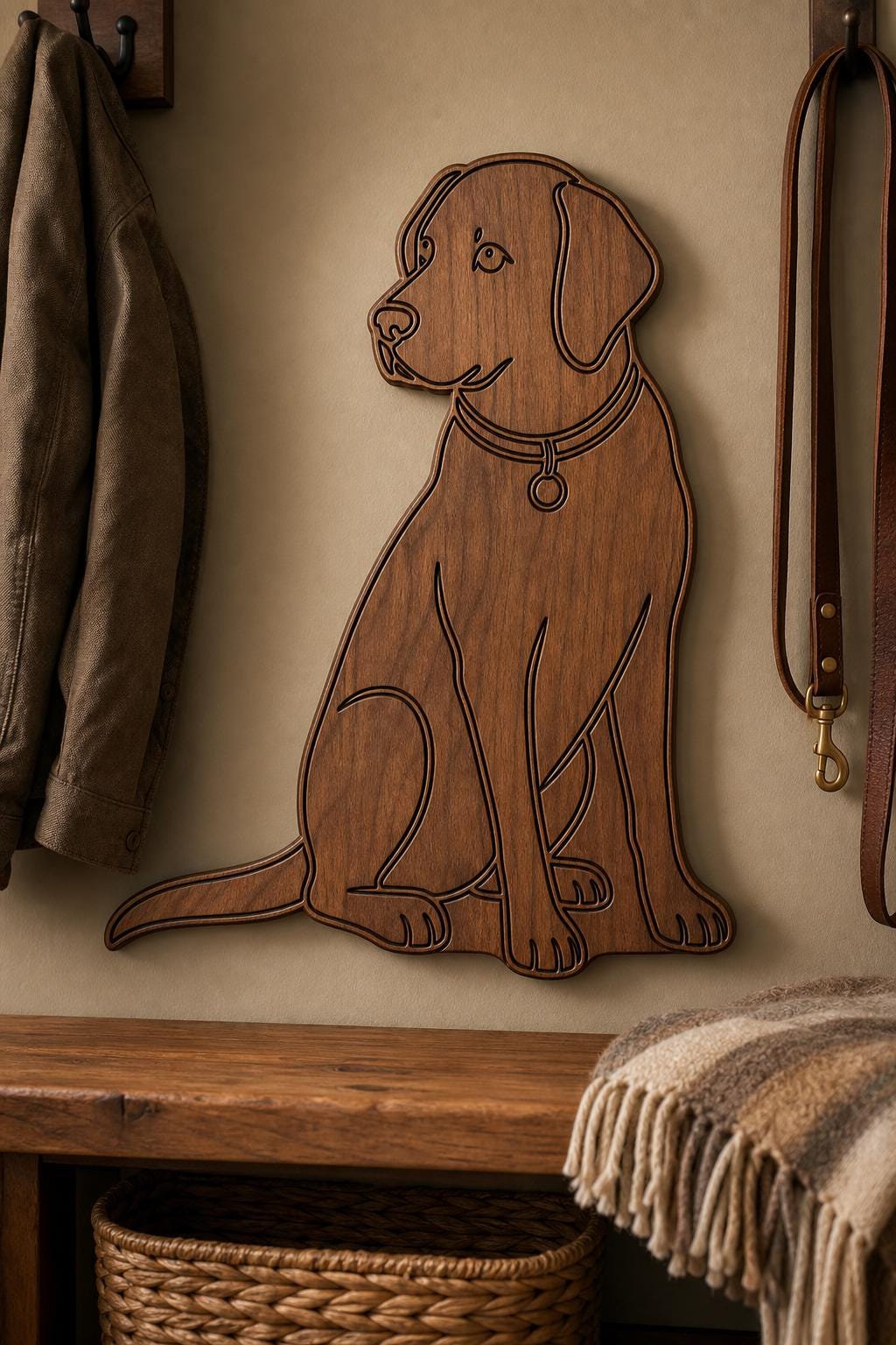 Dog SVG DXF Bundle, 4 CNC Router and Laser Cut Wood Dog Designs