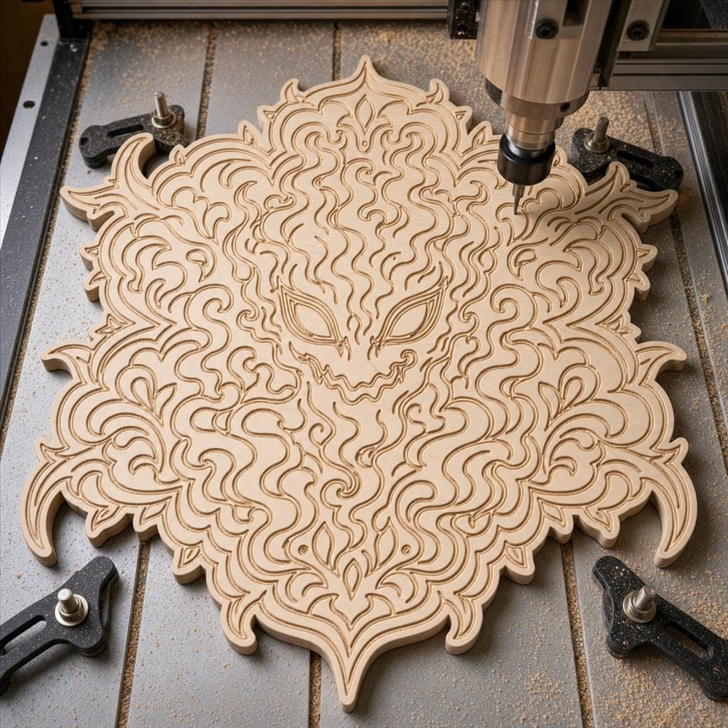 Strange Monster Portrait SVG DXF Bundle, 4 CNC Laser Cut Files image 3