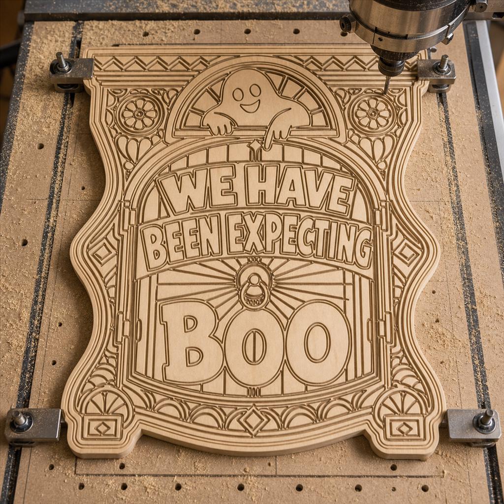 Funny Haunted Sign SVG DXF Bundle, 4 CNC Laser Cut Files image 3