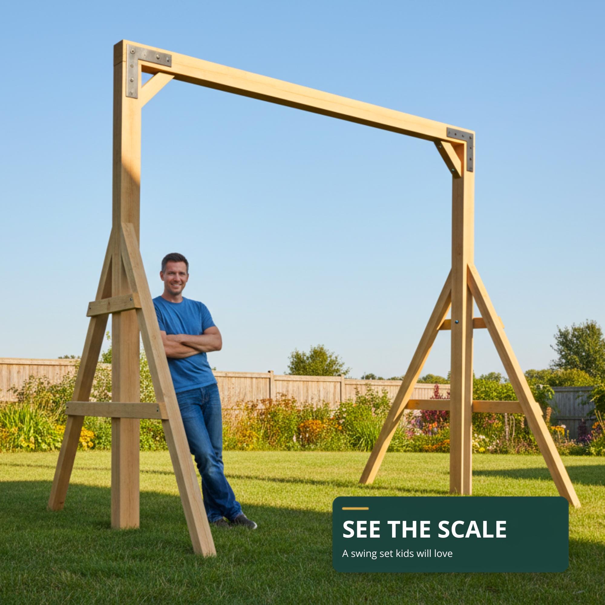 12x10 Two-Swing Set Plans with Blueprints and STL Reference - Digital Download image 3