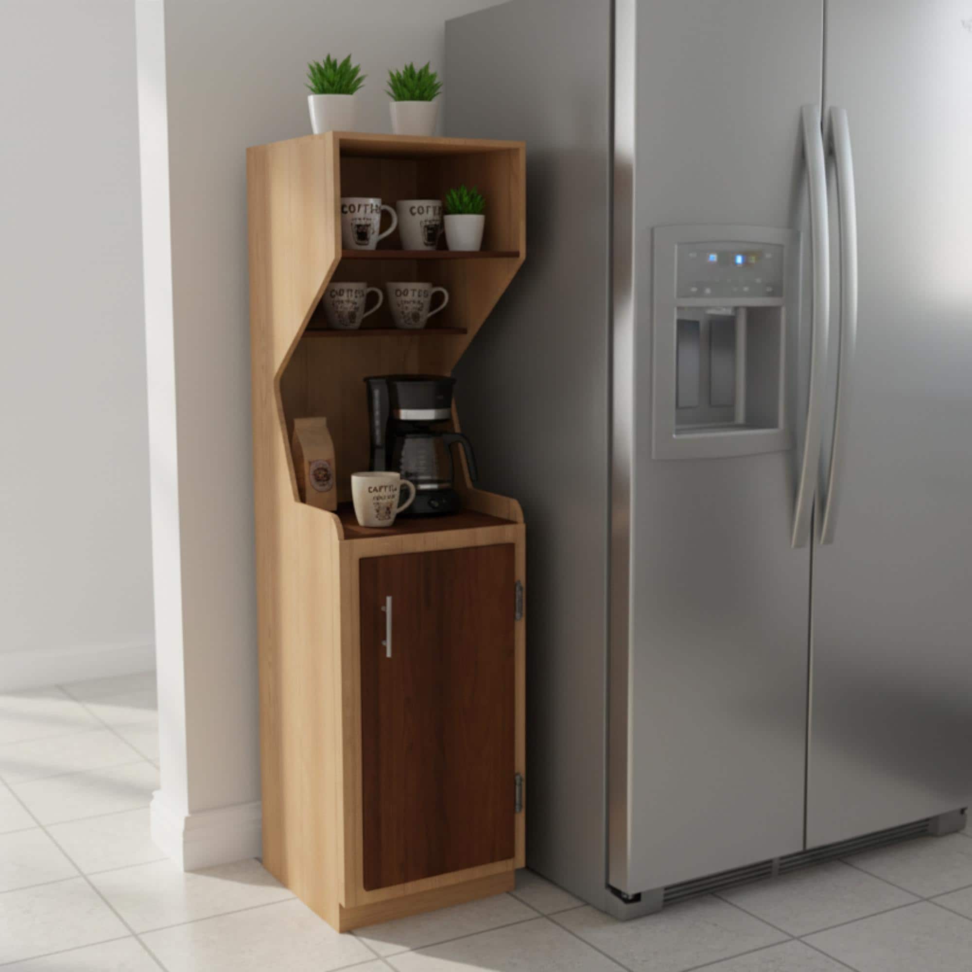 Coffee Cabinet Plans PDF, Farmhouse Kitchen Storage Build Guide with Cut List and Easy Instructions