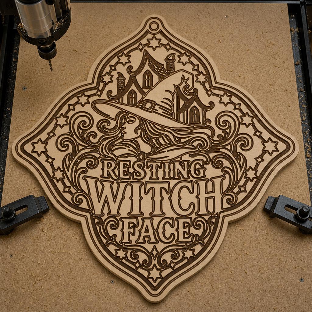 Funny Haunted Sign SVG DXF Bundle, 4 CNC Laser Cut Files image 3