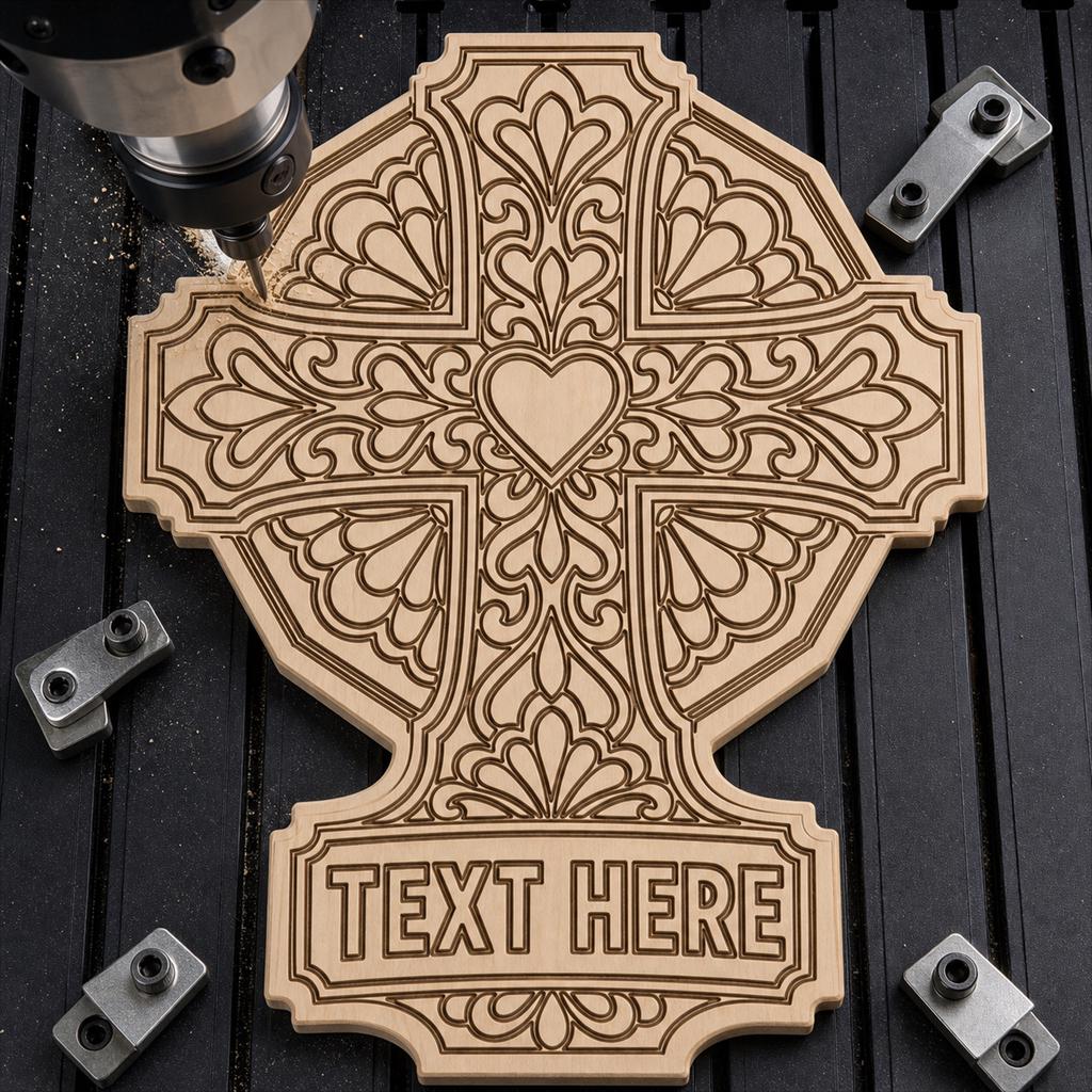 Memorial Cross SVG DXF Bundle, 4 CNC Laser Cut Files image 4