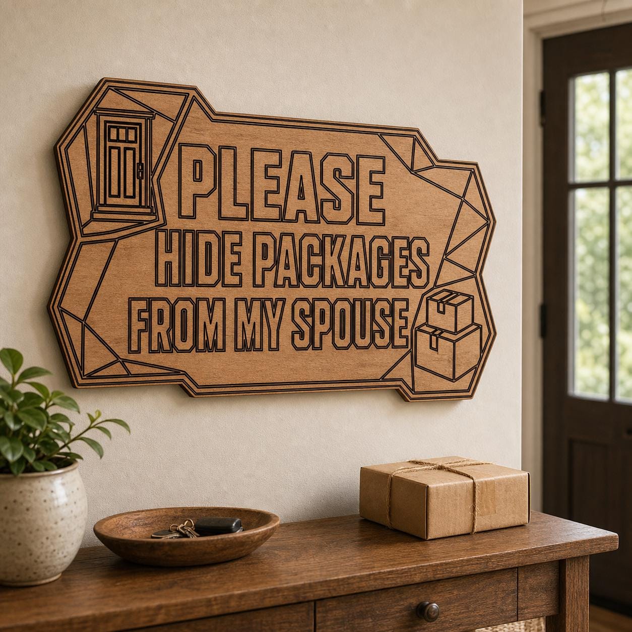 Funny Welcome Quote Sign SVG DXF Bundle, 4 CNC Cut Files for Laser, Router, Glowforge, Cricut image 5