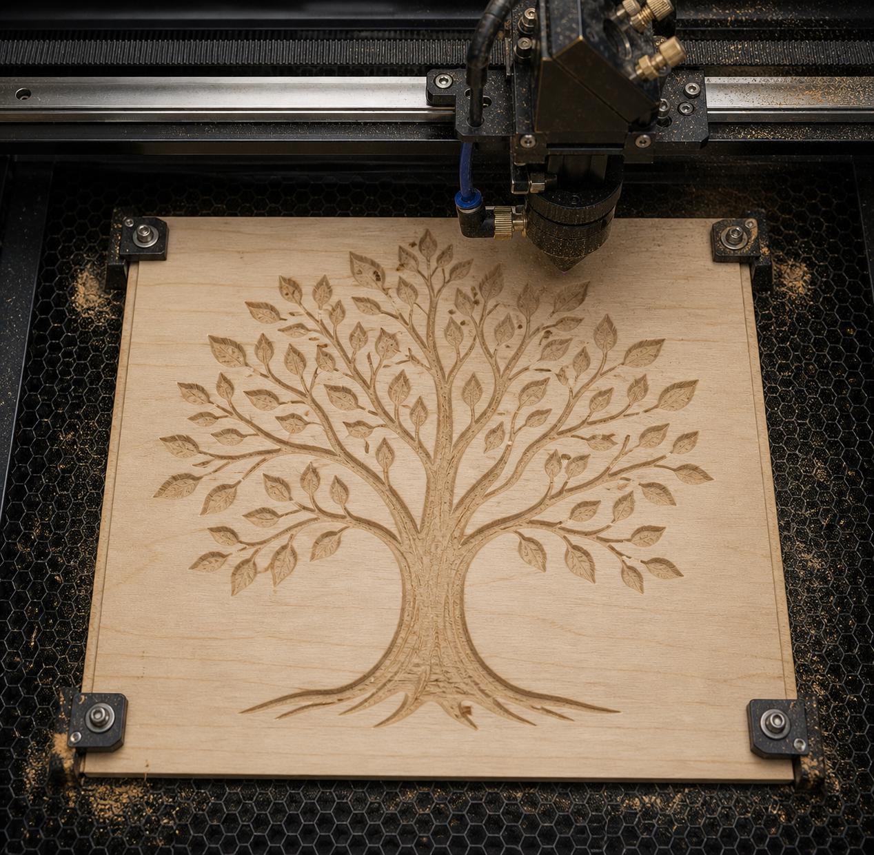 Tree SVG DXF Bundle, CNC Router and Laser Cut Wood Wall Decor Files image 4