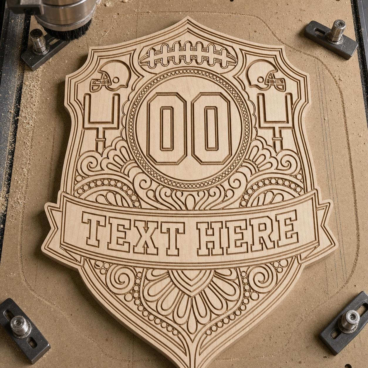 Football Frame Sign SVG DXF Bundle, 4 CNC Cut Files for Laser, Router, Glowforge, Cricut image 5