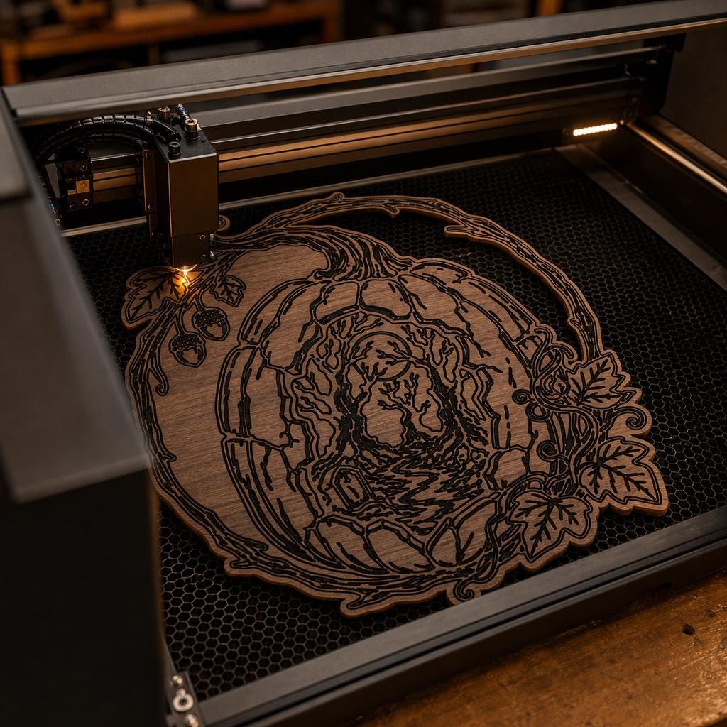 Sinister Pumpkin Nightmare SVG DXF Bundle, 4 CNC Laser Cut Files image 4