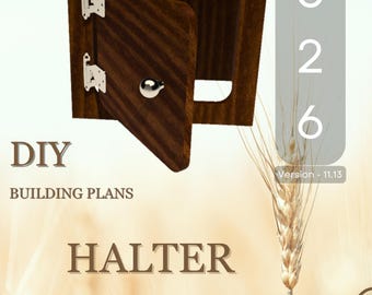 Plannen voor zelfklevende paardenhalster voor buiten: weerbestendige opberger (digitale download)