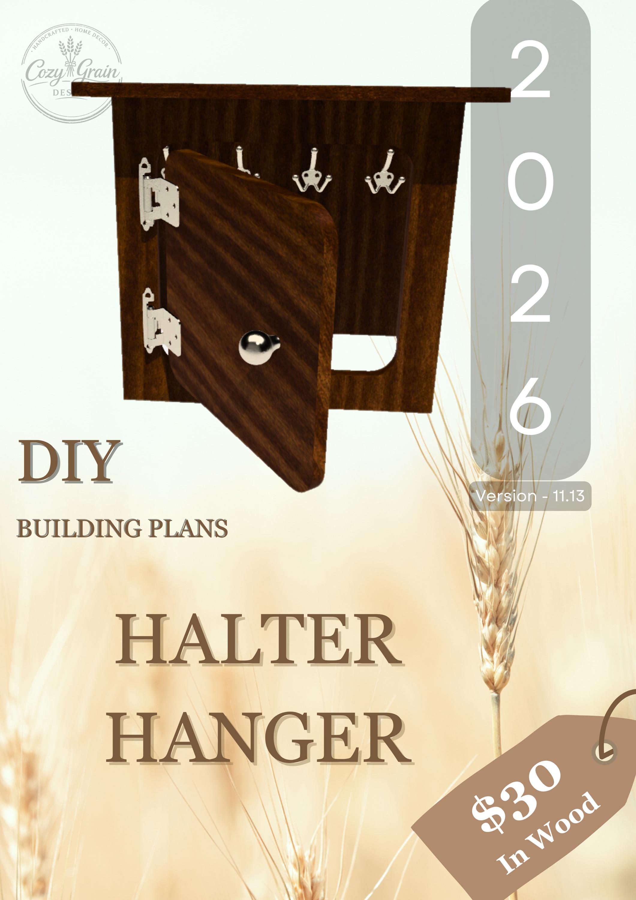 DIY Outdoor Horse Halter Hanger Plans: Weatherproof Tack Storage (Digital Download)