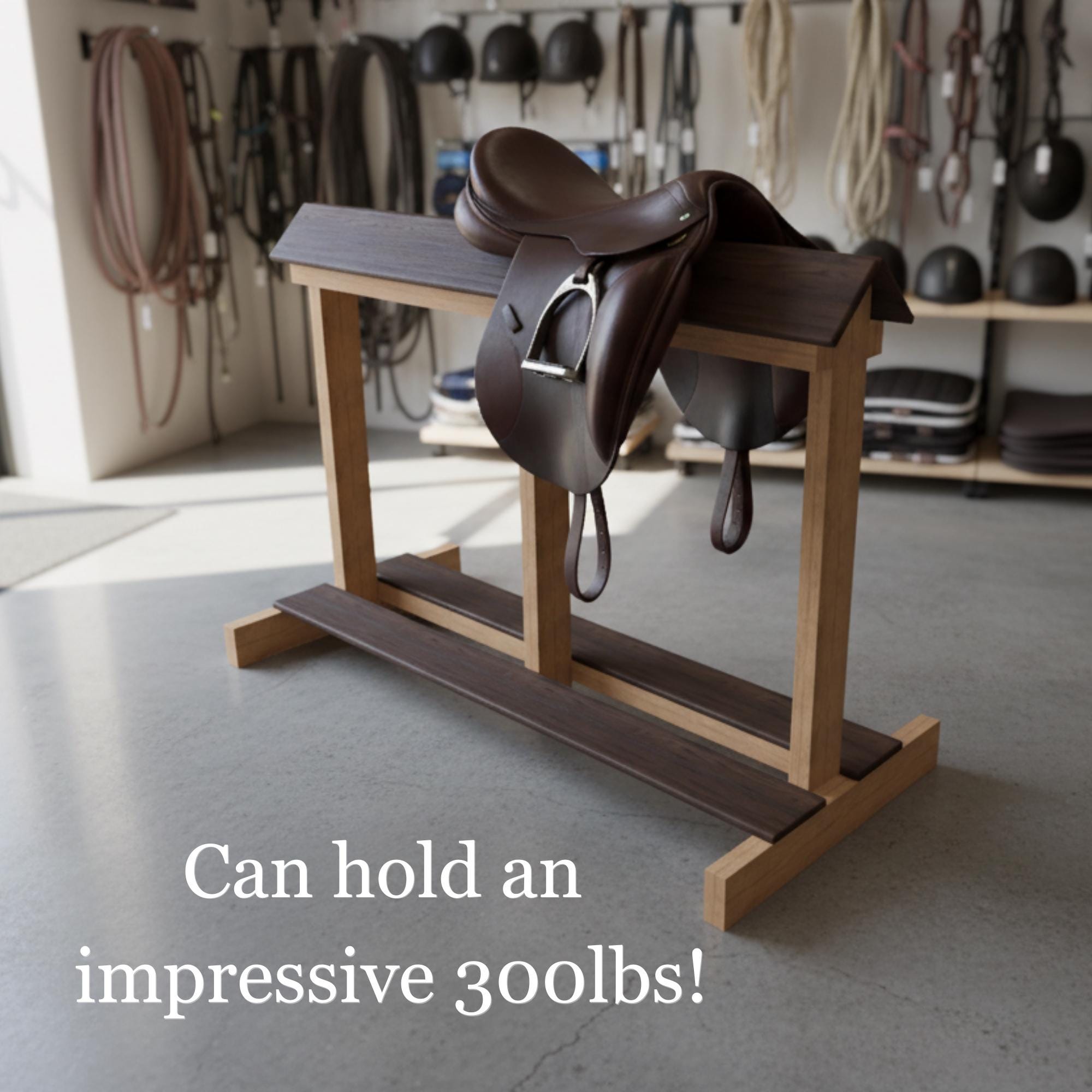 Saddle Stand Plans 52-Inch, DIY Horse Tack & Saddle Storage Rack, Barn Tack Room PDF Digital Download image 3