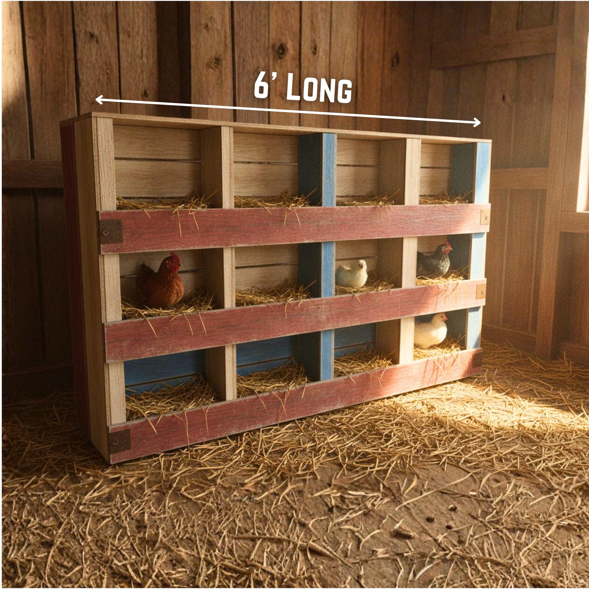 12-Hen Nesting Box Plans, Rear Access Egg Collection Build Guide (PDF Download) image 4