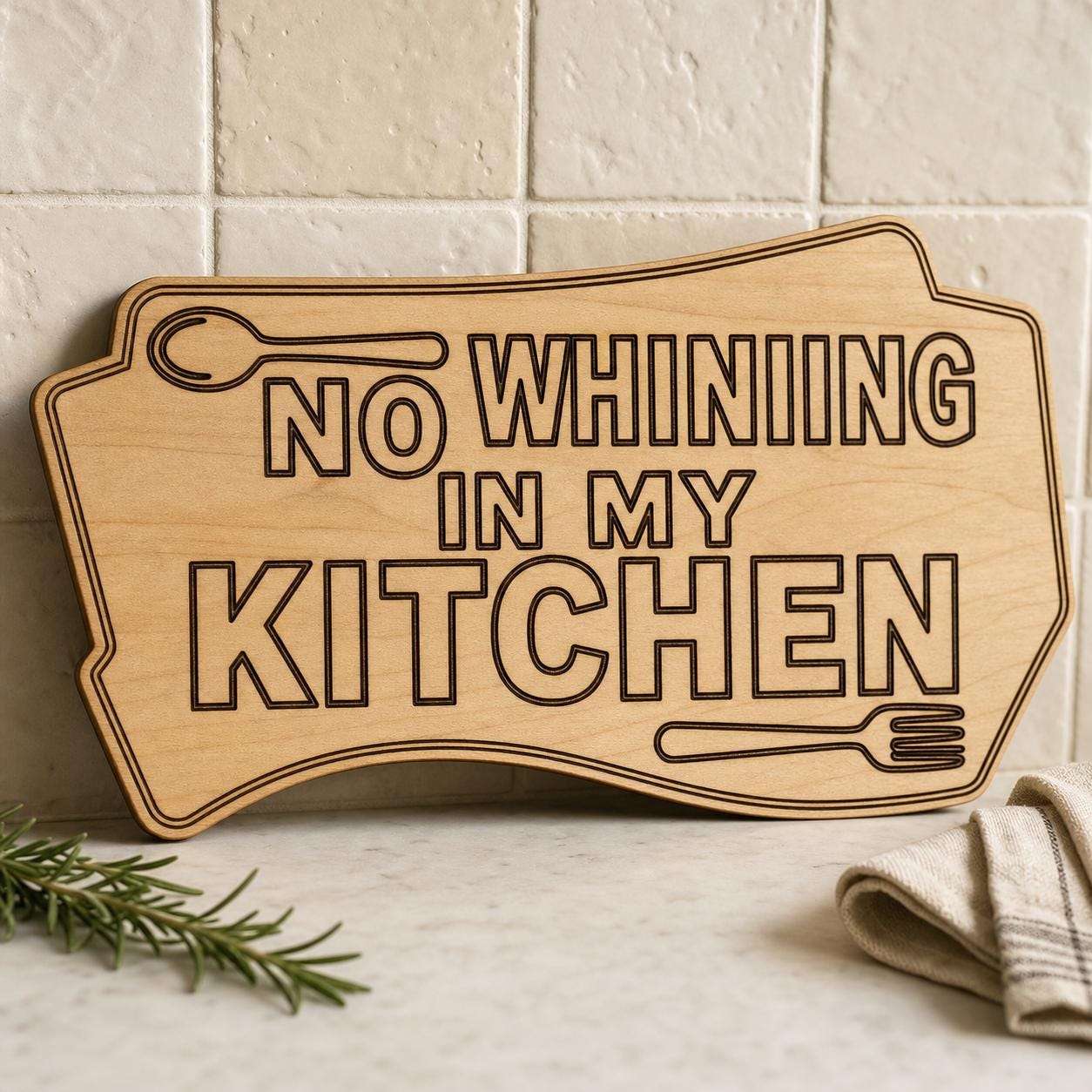 Sassy Kitchen Quote Sign SVG DXF Bundle, 4 Funny Kitchen CNC Designs for Magnets, Stickers, Oven Mitts image 4