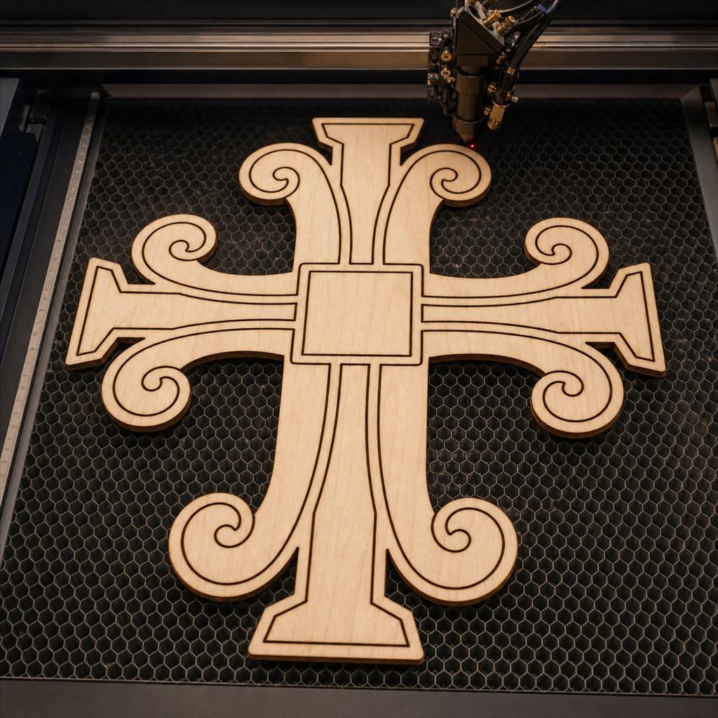 Wall Cross SVG DXF Bundle, 4 CNC Laser Cut Files image 5