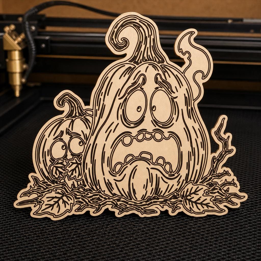 Sinister Pumpkin Nightmare SVG DXF Bundle, 4 CNC Laser Cut Files image 5