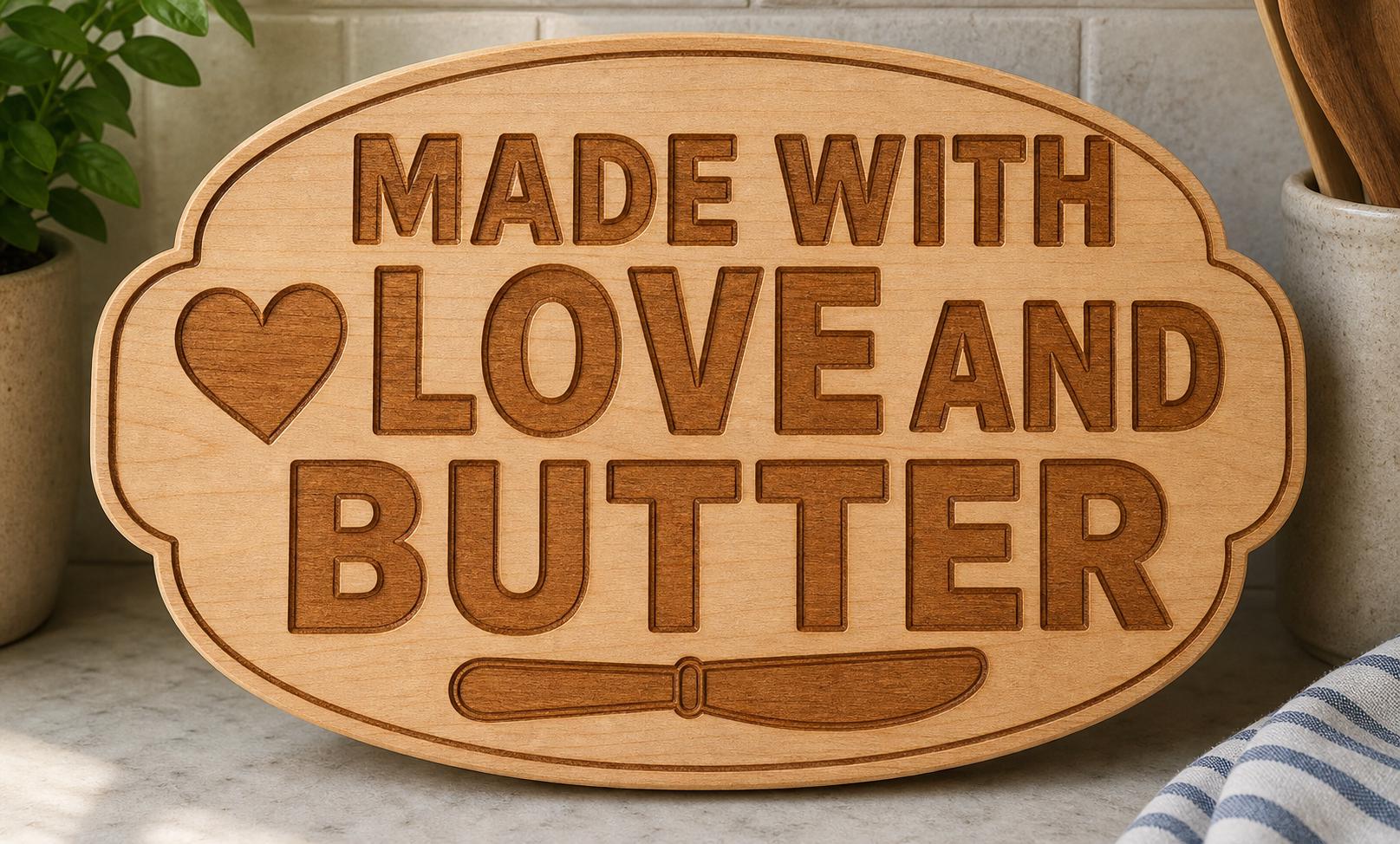 Funny Cutting Board SVG DXF Bundle, 4 Kitchen Quote Designs for Laser Engraving image 2
