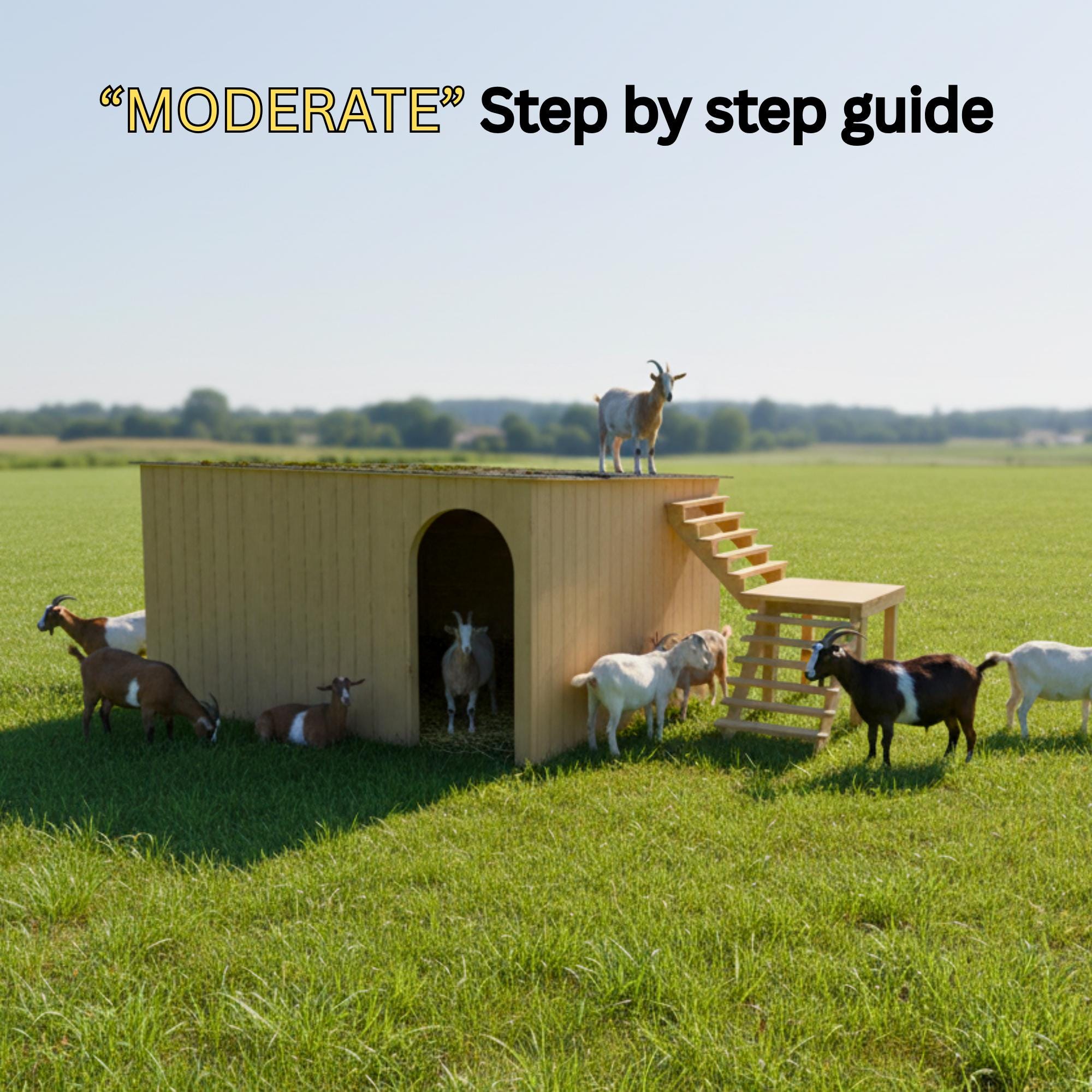 Goat Shelter 12x10x7 DIY Building Plans, Blueprints and STL Reference - Digital Product image 3