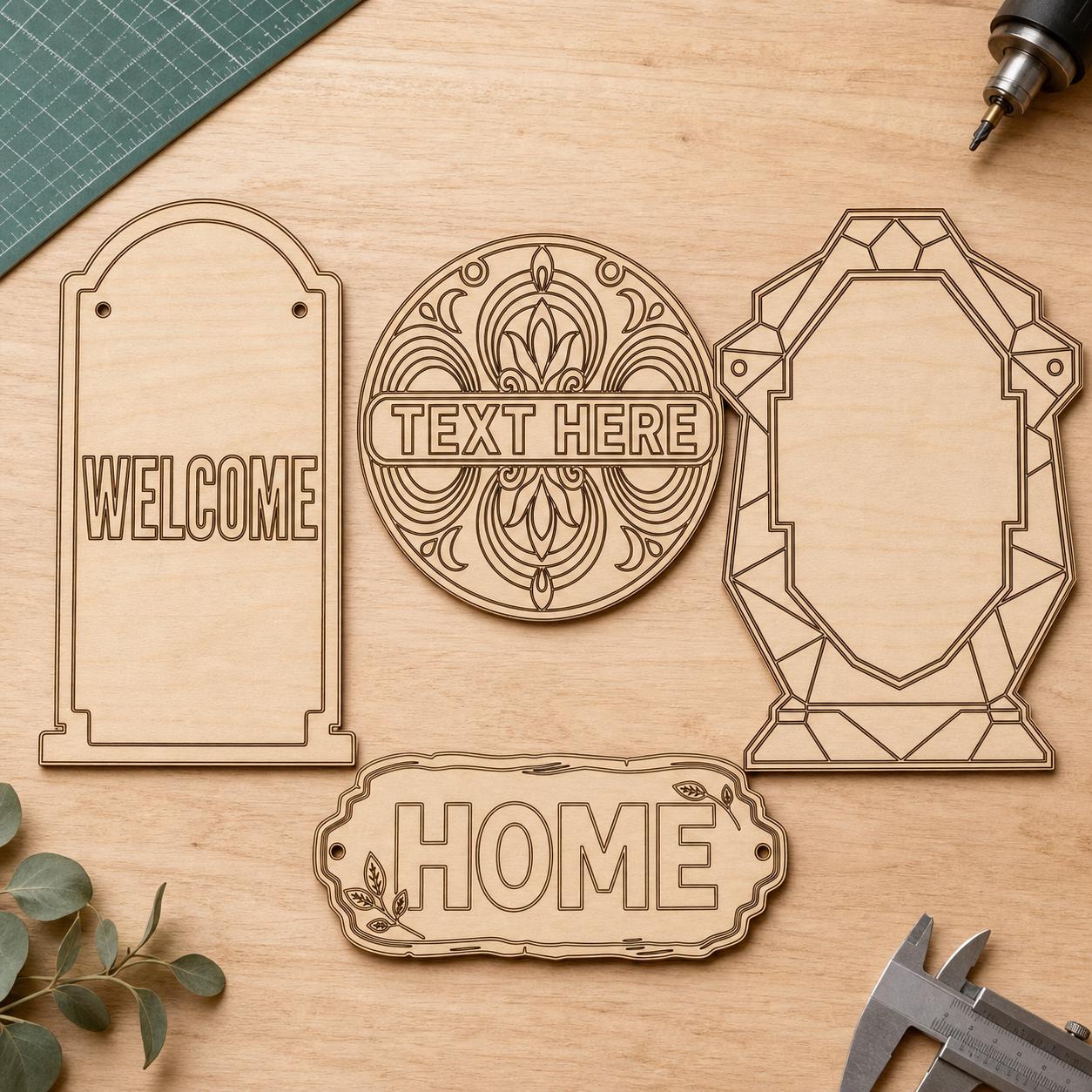 Front Porch Sign SVG DXF Bundle, 4 CNC Cut Files for Laser, Router, Glowforge, Cricut image 2